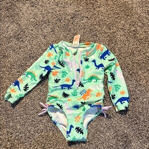 Dinosaur Print Kids Swimwear